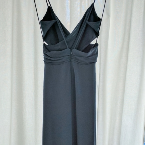NWOT CUSHNIE ET OCHS Blue Silk Cut-out Midi dress - Picture 2 of 5